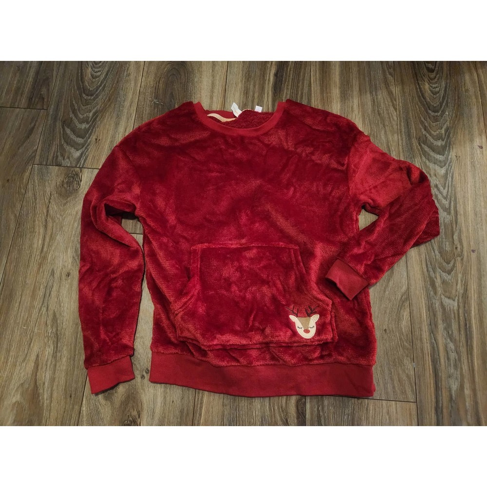 Womens Fleece Reindeer Hoodie
